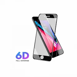 Protecteur d'écran en verre trempé incurvé 6D pour iPhone 6 / 7 / 8 Noir