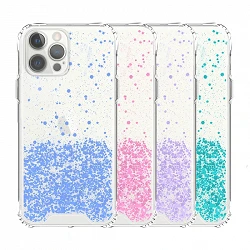 Coque gel transparente paillettes iPhone 15 4 - Couleurs