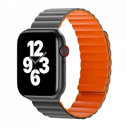 Bracelet en silicone WIWU pour Apple Watch 42/44/45/49 mm gris orange