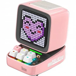 Divoom DitooPro Haut-parleur avec écran rétro pixel Smart App/clavier mécanique (rose)