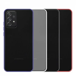 Coque en gel fumé Samsung Galaxy A72-5G avec bordure colorée