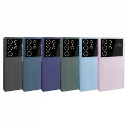Funda Silicona Mate Cubre Cámara para Samsung S23 Ultra en 6-Colores