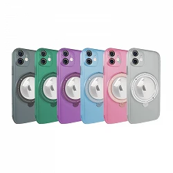 Funda Silicona Magsafe Mate Con Soporte iPhone 12 en 6-Colores