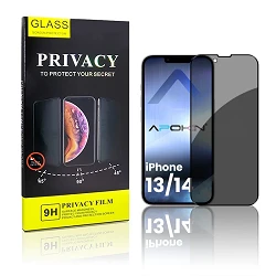 Cristal templado Privacidad iPhone 13 / 13 Pro/ 14 Protector de Pantalla 5D Curvo