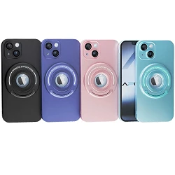 Coque Silicone métallisé avec support pour iPhone 13 4 couleurs