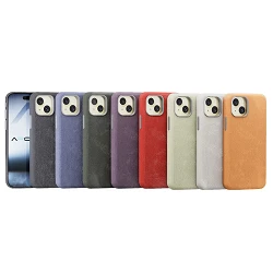 Coque Mocome de peau avec Magsafe pour iPhone 15 Plus 8 couleurs