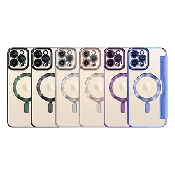 Funda Mocome de Tapa Cromado con Magsafe para iPhone 13 Pro 7-Colores