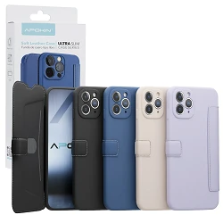 Funda de Tapa Silicona Suave para iPhone 12 Pro Max 4-Colores